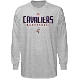 NBA adidas Cleveland Cavaliers Ash Absolute Long Sleeve T-shirt (XX-Large)
