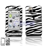 51aiRjWekML. SL160  Black and White Zebra Skin Animal Design Snap On Cover Hard Case Cell Phone Protector for LG VX 9700 VX9700 Dare