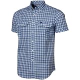 RVCA Glory Oxford Woven Short Sleeve Button-Down Shirt - Rolling Blue Medium