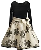 IMAGE OF Bonnie Jean Girls 7-16 Stretch Velvet Bodice To Drop Waist Organza Skirt, Multi, 8