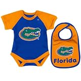 NCAA Unisex Infant/Toddler Florida Gators Infant Derby Onesie & Bib Set (Royal, 0-3 mo)