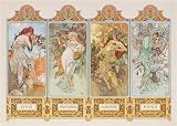 Clementoni 39177.6 - Puzzle 1000 teilig Mucha - Die 4 Jahreszeiten