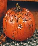 Small Floral Carved Pumpkin