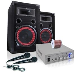 EASY V.2 DJ PA Karaoke Complete Set -Speakers, Microphones & Amplifier System