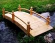 4' Treated Pine Amelia Single Rail Garden Bridge with Stain