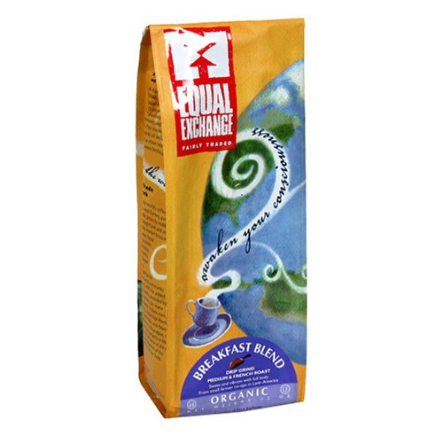 Equal Exchange Organic Coffee, Breakfast Blend, Ground, 12-Ounce Bag (Pack of 3) by Equal Exchange
