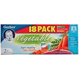 Gerber Assorted 18 Pack Vegetables (6 Peas, 6 Sweet Potatoes, 6 Carrots)