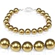 Genuine Swarovski Crystal Pearl Bracelet - Gold (8mm)