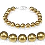 Genuine Swarovski Crystal Pearl Bracelet - Gold (8mm)