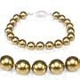 Genuine Swarovski Crystal Pearl Bracelet - Gold (8mm)