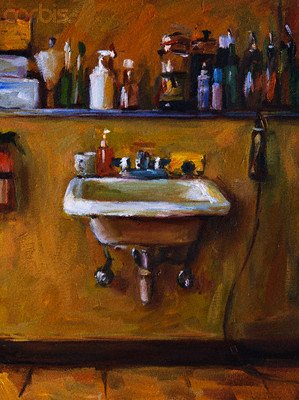 Wallmonkeys Peel and Stick Wall Decals - The Barber's Sink by Pam Ingalls - 18