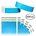 Goldistock Event Wristbands Original Series Horizon Neon Blue 500 Count | ¾” Arm Bands | Paper-Like Party Armbands | Wrist Bands