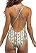 ZKESS Womens Tropical Tribal Print Beachwear One Piece Bikini Swimsuit(FBA)