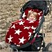 Super Duper Cosytoes Red/White Stars Fake Fur