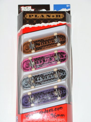 Childrens Toyshop  Toys : Tech Deck Plan B 96mm Fingerboard Random 4 pack set