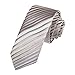 DAE7A10-12 Microfiber Work-utility Bridegrooms Stripes Skinny Tie By Dan Smith