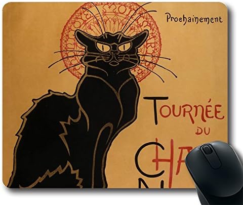 Soon The Black Cat Tour By Rodolphe SalisPersonalized Photo (0124063) Mouse Pad Durable Gaming Mousepad Custom Standard Size 220mm*180mm*3mm Oblong Mousepad in 9"*7"