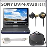 Sony DVP-FX930/L 9-inch Portable DVD Player in Blue + Accessory Kit