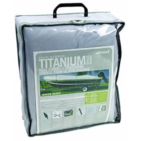 Attwood Snug Harbor Titanium Boat Cover, 300 Denier Polyester by 