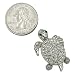 Silvertone Crystal Turtle Brooch Pin