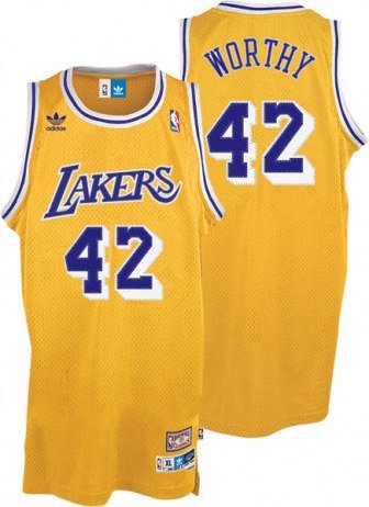 Adidas Los Angeles Lakers James Worthy Soul Swingman Jersey Medium
