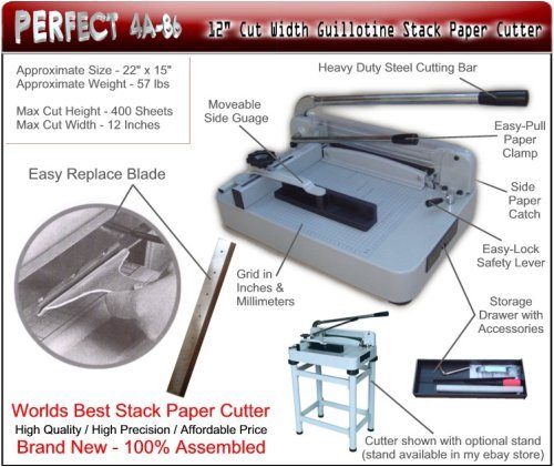 PERFECT G12 PRO DeskTop Guillotine STACK Paper Cutter
