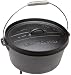 Old Mountain Pre Seasoned 10115 8 Quart Camp Oven with Flanged Lid, Feet and Spiral Bail Handle