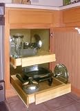 Shelf On Wheels Expandable Pull Out Kitchen Cabinet, Large