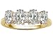 1.06 cts Genuine 4 Stone Iolite and Diamond Ring - 14kt White or Yellow Gold