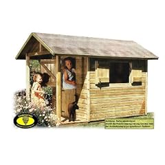 Spielhaus Louis aus Holz mit Fu�boden 1,5 x 1,2 m + Terrasse