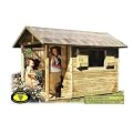 Spielhaus Louis aus Holz mit Fu�boden 1,5 x 1,2 m + Terrasse