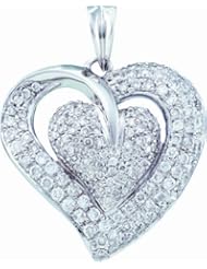 1.0CTW DIAMOND HEART PENDANT