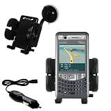 Fujitsu Pocket Loox T830 Flexible Auto Windshield Holder with Car Charger - Uses Gomadic TipExchange