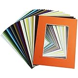 Golden State Art Picture Mat 8x10 for 5x7 Photos (Pack of 20), Assorted Colors