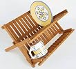 Lipper International 8813 Bamboo Folding Dishrack