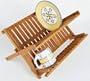 Lipper International 8813 Bamboo Folding Dishrack