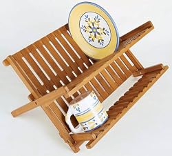 Lipper International 8813 Bamboo Folding Dishrack