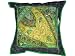 Gift for Her-green Ethnic Indian Sari Beaded Decorative Floor Pillow 24 Inches