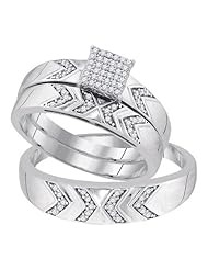 0.25CTW-DIA MIRO-PAVE TRIO SET