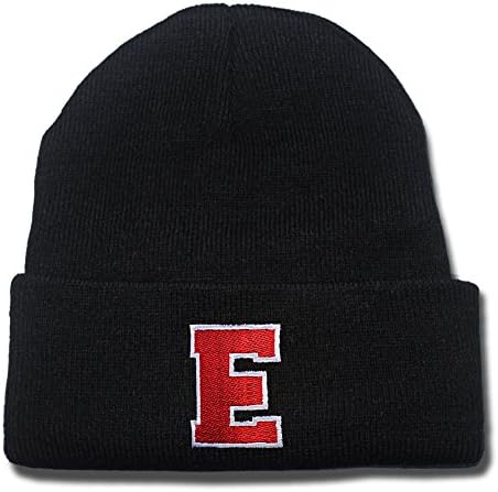 YUDUODUO The 26 English Letters Letter E Logo Beanie Fashion Unisex Embroidery Beanies Skullies Knitted Hats Skull Caps