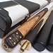 Sports : 3/4 Unisex "The Pros"Snooker Queue in Turnierqualität, Koffer and Extender T3SS7