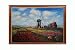 Art Reproduction Oil Painting - Monet Paintings: Tulip Field with the Rijnsburg Windmill with Verona Cafe - Coffee Brown Patina Finish - 28