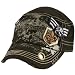 Cotton Military Cadet Fleur De Lis Patch Cap Hat Black