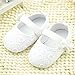 DZT1968® Baby Girl Soft Sole Cloth Mary Jane Shoes Prewalker with Bowknot (12~18 Months) White