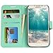 Galaxy S4 Case,By Ailun(TM),Samsung Galaxy i9500 Wallet Case,Card Holder Case,Premium PU Leather,Flip Case Cover[Mint Green]