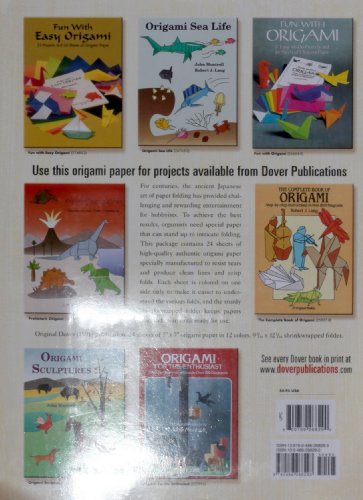 Origami Paper: 24 7 x 7 Sheets in 12 Colors (Dover Origami Papercraft)