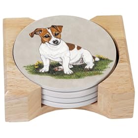 MWAH Kissing Jack Russell Terrier Coasters