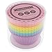 Freshware CB-320SC 12-Pack Silicone Jumbo Round Reusable Cupcake and Muffin Baking Cup, Six Vibrant Colors