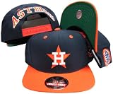 Houston Astros Navy/Orange Two Tone Plastic Snapback Adjustable Snap Back Hat / Cap