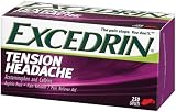 Excedrin Tension Headache Pain Reliever, Acetaminophen and Caffeine, Coated Caplets , 250 coated caplets (Pack of 2)